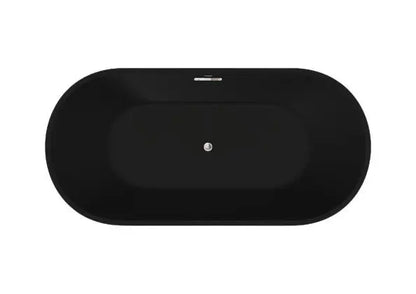 SaniSupreme vrijstaand Bad AquaTherme Plus met push - up Solid Surface mat zwart 170x70