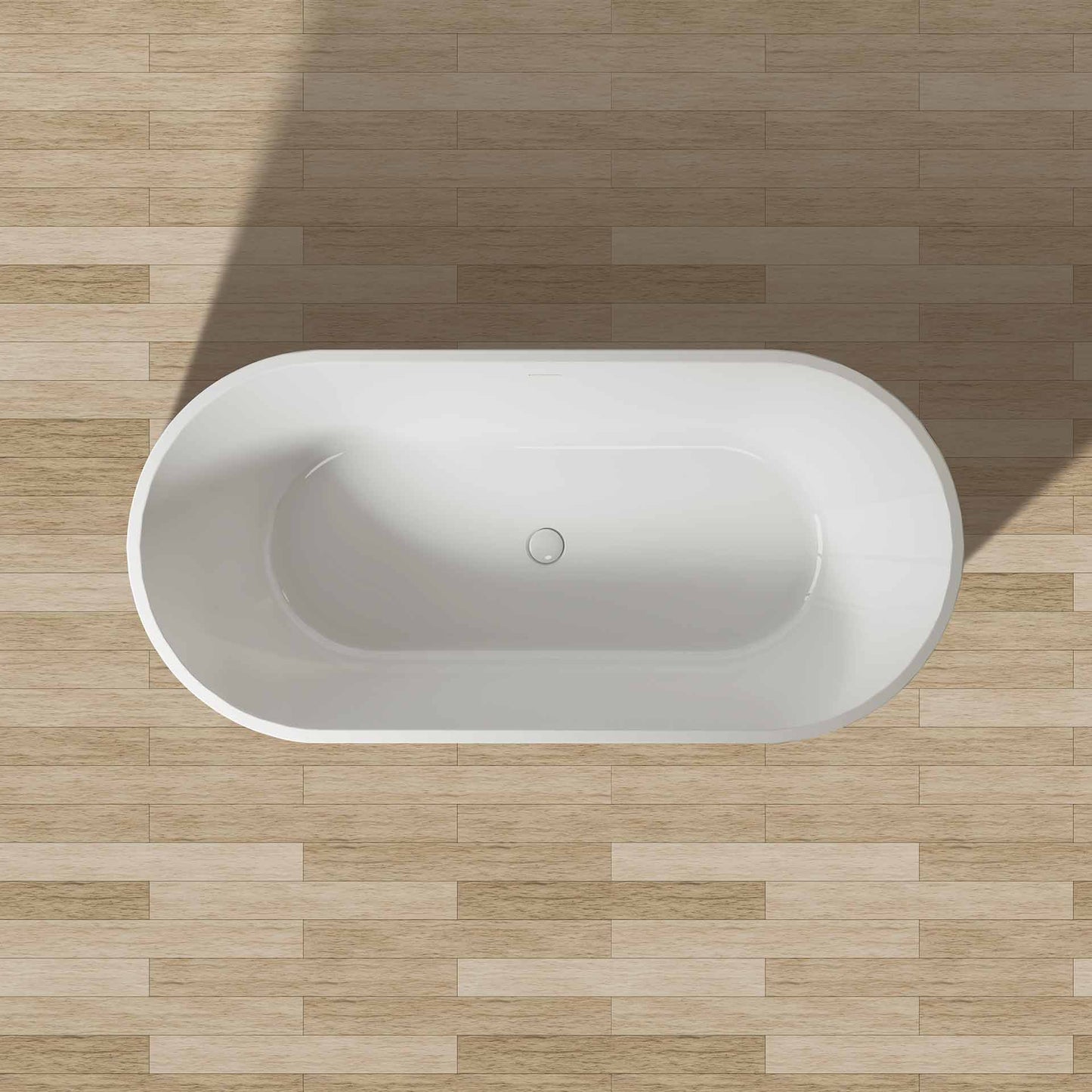 SaniSupreme vrijstaand Bad AquaThermePlus Acryl 180x80x58 cm Wit Glans