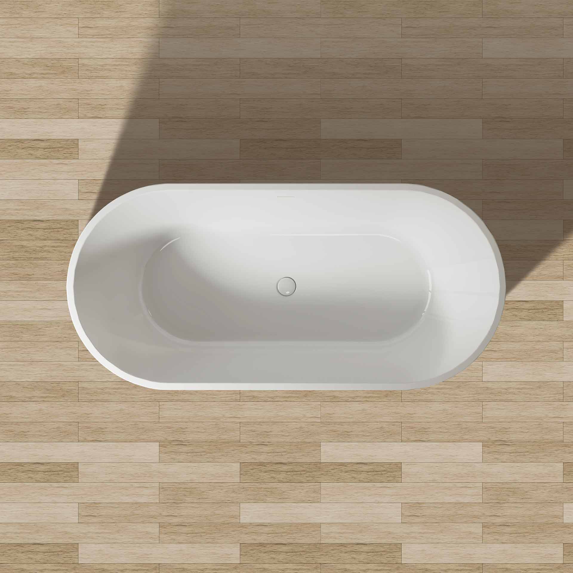 SaniSupreme vrijstaand Bad AquaThermePlus Acryl 180x80x58 cm Wit Glans