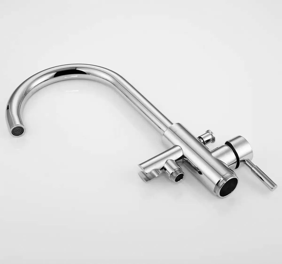 SaniSupreme Vrijstaande Badmengkraan Aloni met Handdouche Messing Gunmetal Grijs