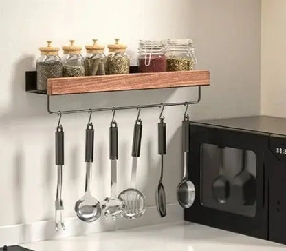 Sanisupreme Walnoot Badkamer Doucheplank 60 cm met Handdoekdrager