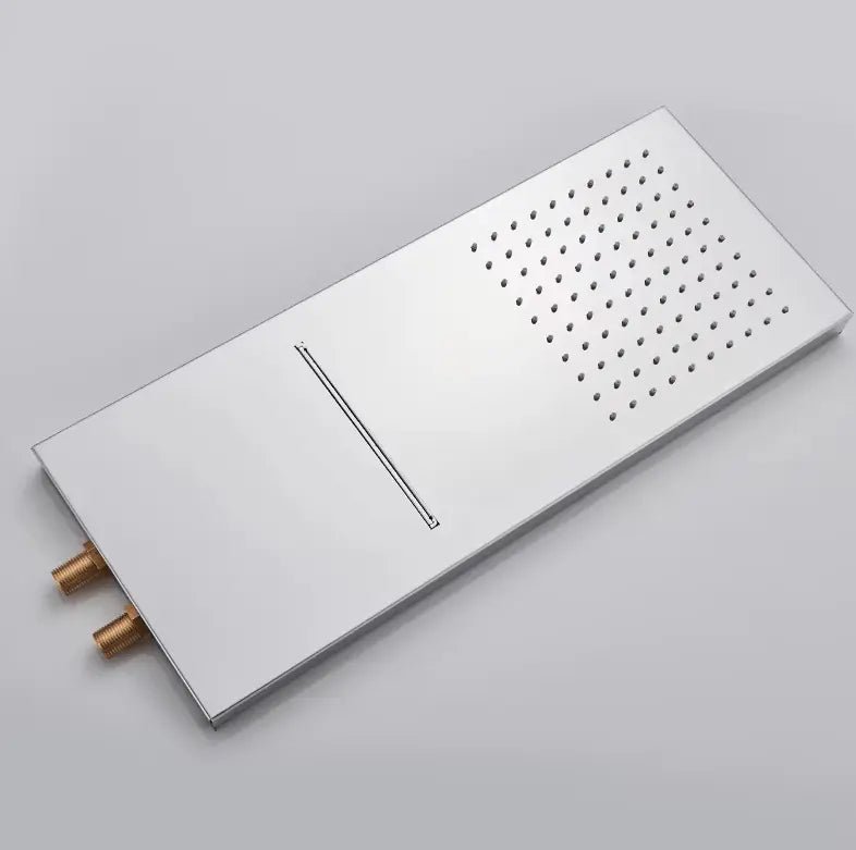 SaniSupreme® Wand Thermostatische Doucheset Biarritz 3 weg waterval met regendoucheplateau chroom glans