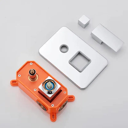 SaniSupreme® Wand Thermostatische Doucheset Biarritz 3 weg waterval met regendoucheplateau chroom glans