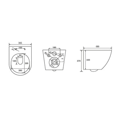 Sanisupreme Wandcloset Toilet Mechelen Mat Wit