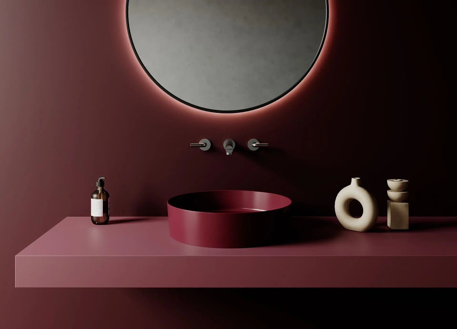 SaniSupreme Waskom Creavit LOOP 45 cm Berry