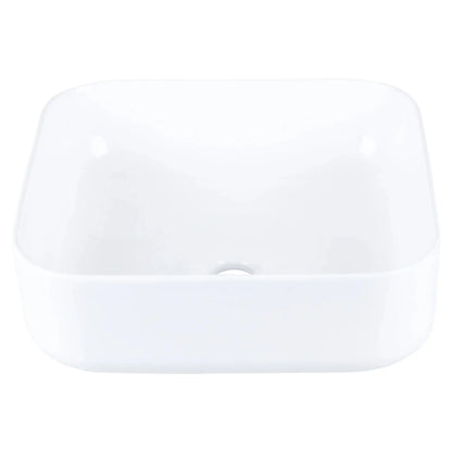 SaniSupreme Waskom Square keramiek Glans Wit 39x39x14,5 cm.