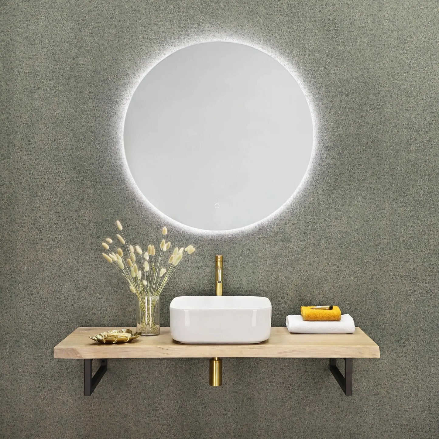 SaniSupreme Waskom Square keramiek Glans Wit 39x39x14,5 cm.