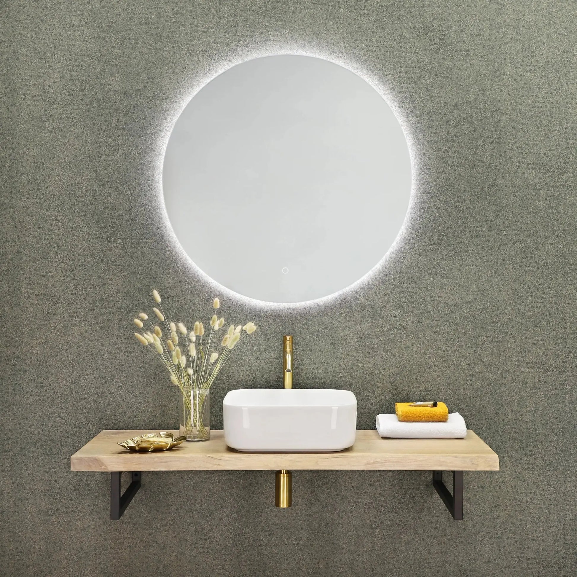 SaniSupreme Waskom Square keramiek Glans Wit 39x39x14,5 cm.