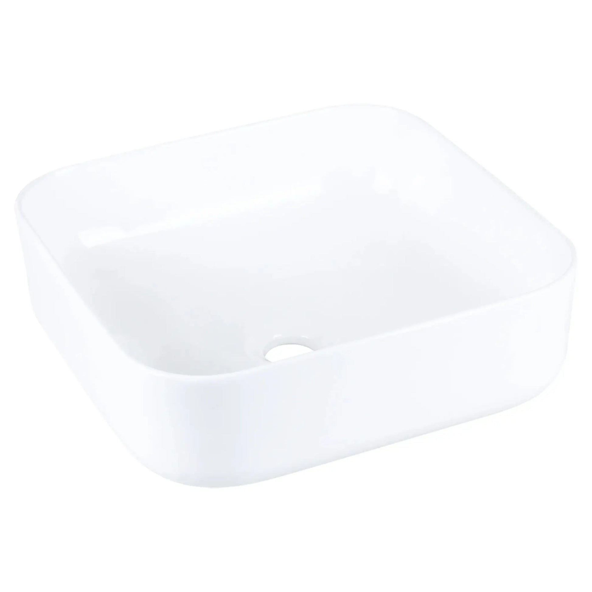 SaniSupreme Waskom Square keramiek Glans Wit 39x39x14,5 cm.