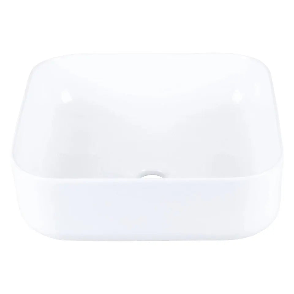 SaniSupreme Waskom Square keramiek Glans Wit 39x39x14,5 cm.