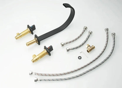 SaniSupreme Wastafelkraan - Badkraan San Marino bad inbouw - opbouw mengkraan model mat zwart