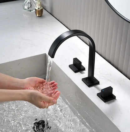 SaniSupreme Wastafelkraan - Badkraan San Marino bad inbouw - opbouw mengkraan model mat zwart