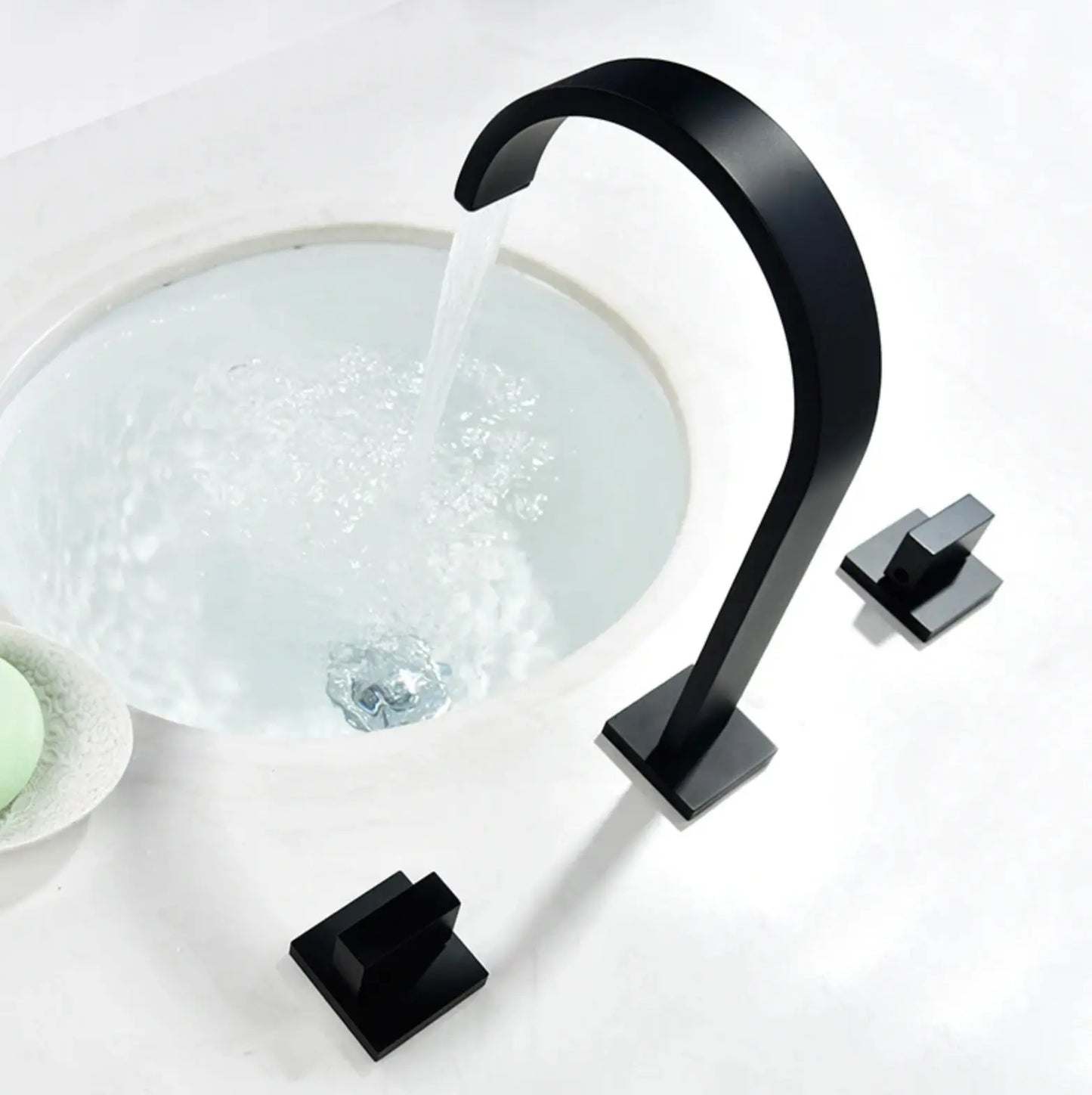 SaniSupreme Wastafelkraan - Badkraan San Marino bad inbouw - opbouw mengkraan model mat zwart