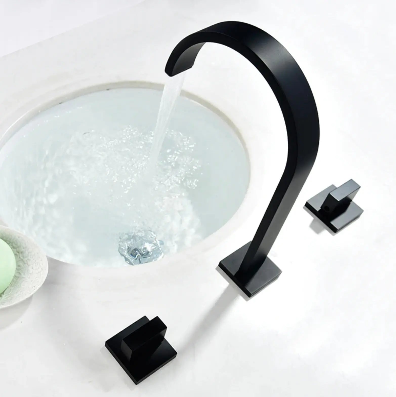 SaniSupreme Wastafelkraan - Badkraan San Marino bad inbouw - opbouw mengkraan model mat zwart