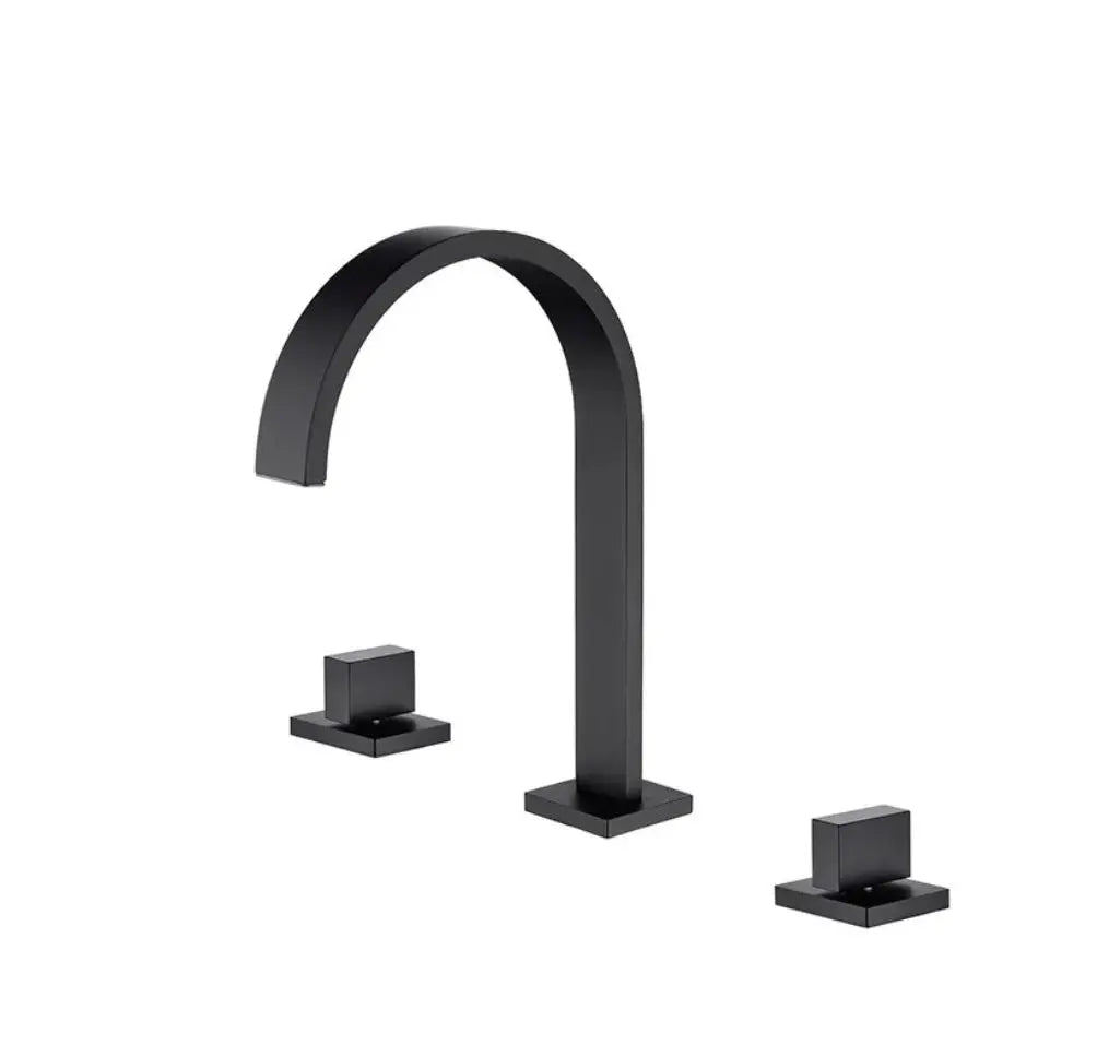 SaniSupreme Wastafelkraan - Badkraan San Marino bad inbouw - opbouw mengkraan model mat zwart