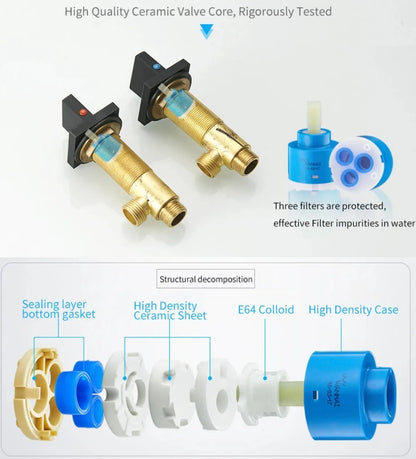 SaniSupreme Wastafelkraan - Badkraan San Marino bad inbouw - opbouw mengkraan model mat zwart