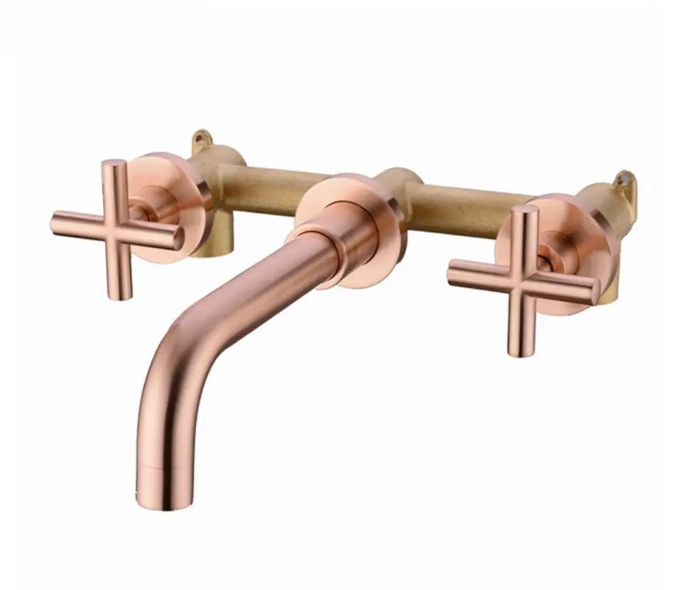 SaniSupreme Wastafelkraan Bologna Koper Brush inbouw 2 kranen Type I