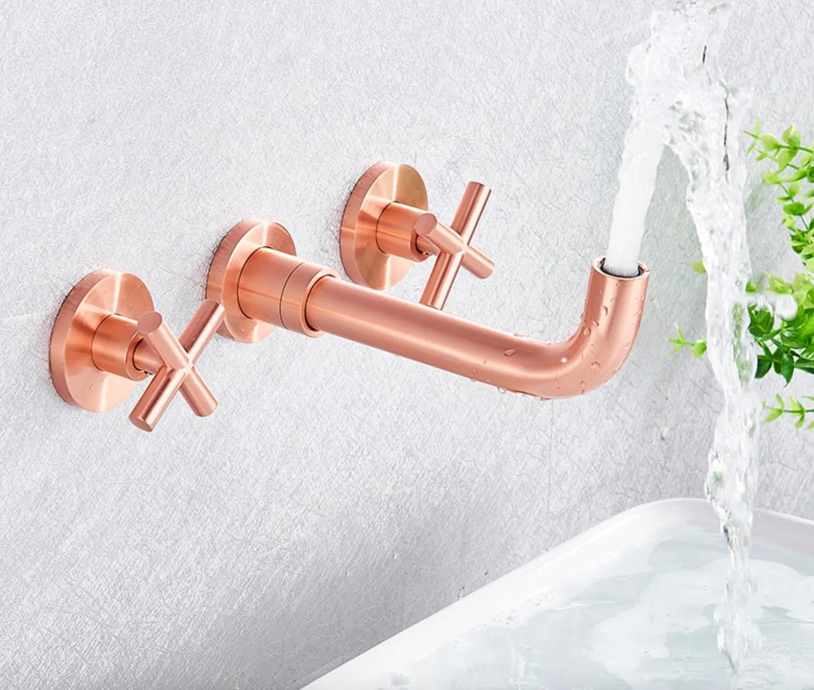 SaniSupreme Wastafelkraan Bologna Koper Brush inbouw 2 kranen Type I