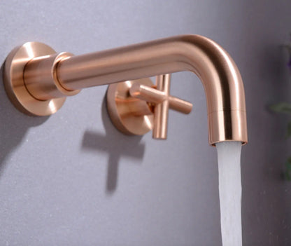 SaniSupreme Wastafelkraan Bologna Koper Brush inbouw 2 kranen Type I