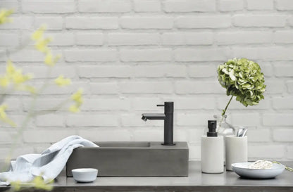 SaniSupreme zwart koudwater kraan/fonteinkraan toilet rechte uitloop