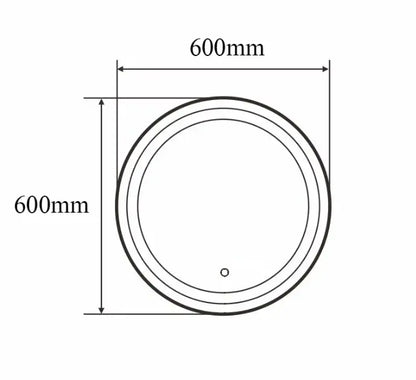 Sanisupreme Badkamerspiegel Mat Zwart Rond 60 cm Sanisupreme
