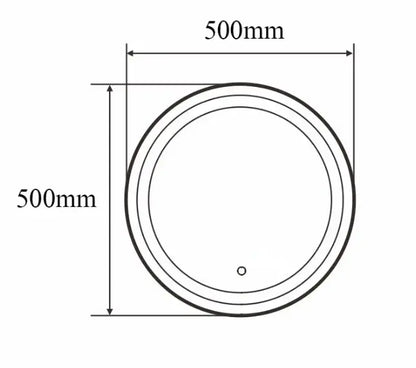 Sanisupreme Badkamerspiegel Geborsteld Goud Rond 50 cm Sanisupreme