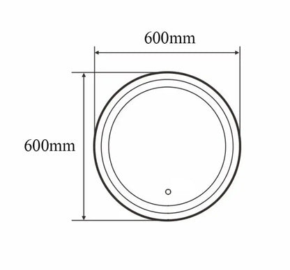 Sanisupreme Badkamerspiegel Geborsteld Goud Rond 60 cm Sanisupreme