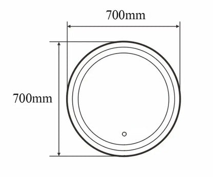 Sanisupreme Badkamerspiegel Geborsteld Goud Rond 70 cm Sanisupreme