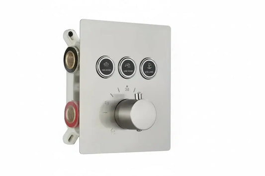 SaniSupreme SmartPulse Inbouw Regendouche Thermostatische Mengkraan 3-weg los rvs geborsteld Sanisupreme