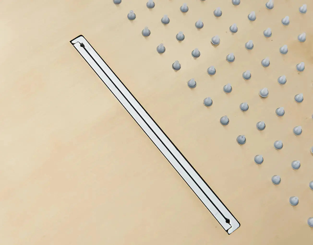 SaniSupreme®SmartPulse Inbouw Plafond Thermostatische Doucheset Manhattan LCD 3 weg LED regendouche La Paz Goud Geborsteld