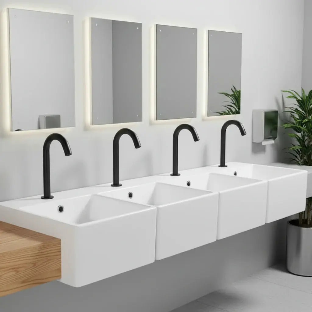 SaniSupreme Wastafel kraan opbouw met automatische sensor 18 cm  koud water Sanisupreme