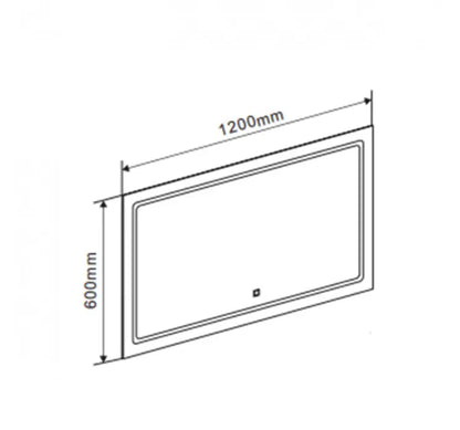 Spiegel Sanisupreme Design Aurora 120x60 cm