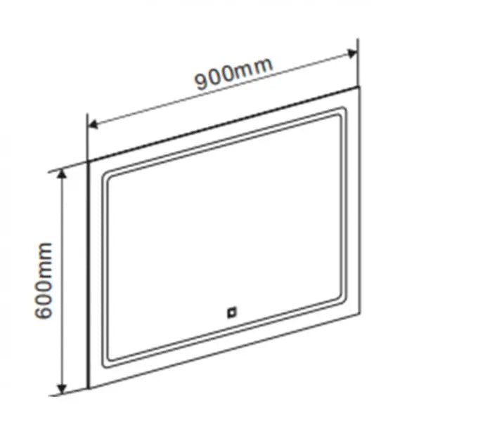 Spiegel Sanisupreme Design Aurora 90x60 cm