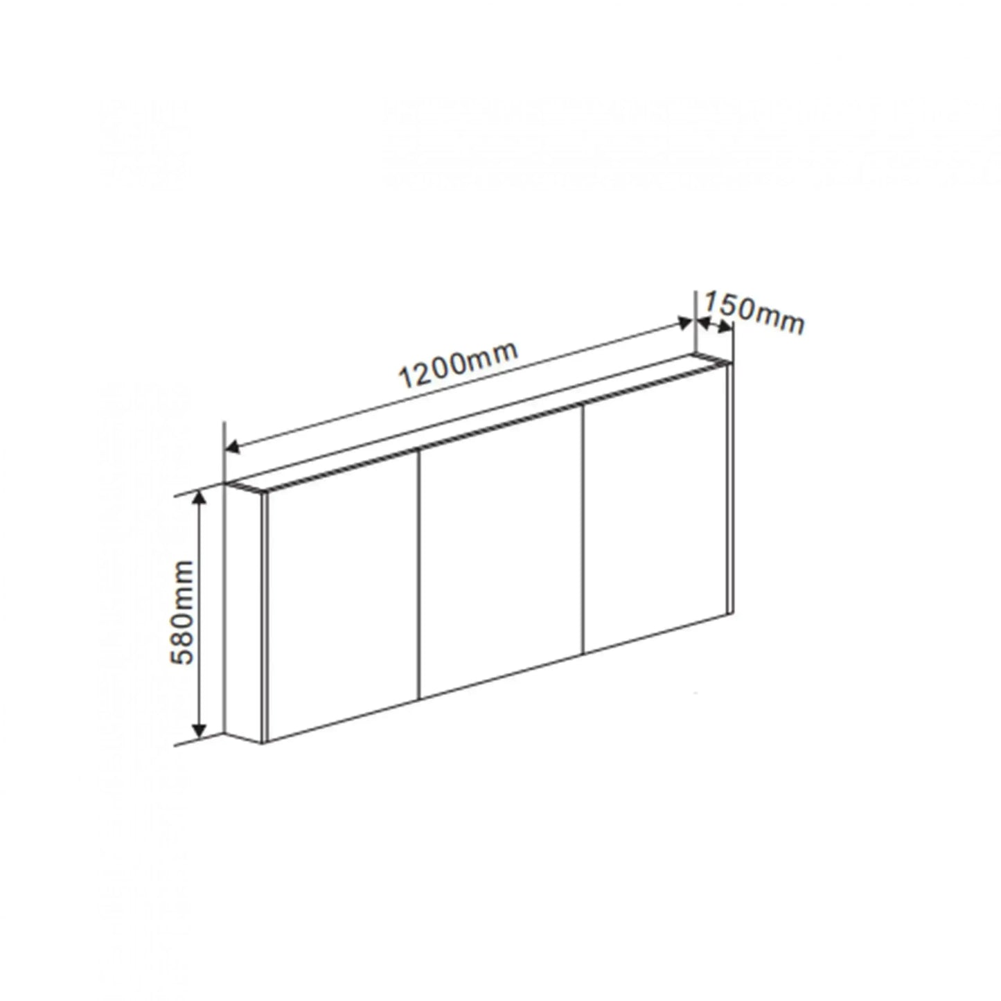 Sanisupreme Abruzzo spiegelkast 120X58X15cm-Hoogglans Wit SaniSupreme