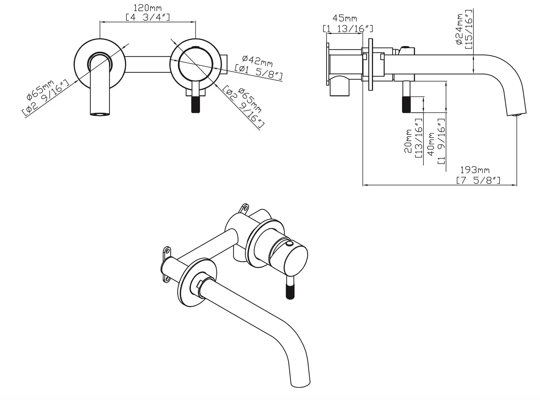 Aloni inbouw wastafelkraan Stria - Inbouwdeel Wastafelkraan Sanisupreme