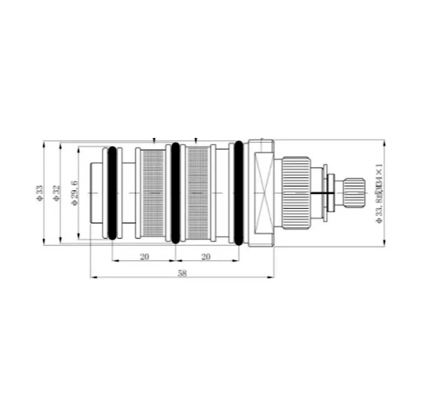 SaniSupreme Thermostatische Mengkraan Cartridge voor SmartPulse 2 en 3 weg mengkranen Sanisupreme