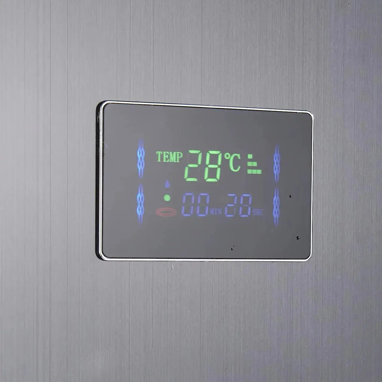 TWEEDEKANS Douchepaneel Opbouwdouche SaniSupreme® Venetië LCD Zwart Geborsteld TK1