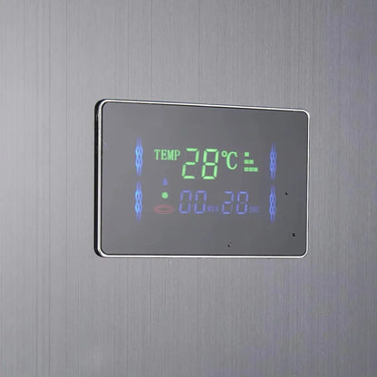 TWEEDEKANS Douchepaneel Opbouwdouche SaniSupreme® Venetië LCD Zwart Geborsteld TK1