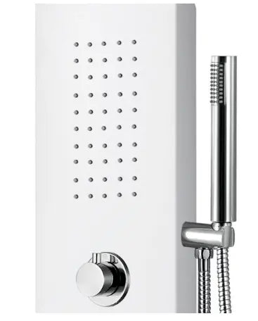 TWEEDEKANS SaniSupreme massage douchepaneel Creavit Aloni 160x20x7 cm wit