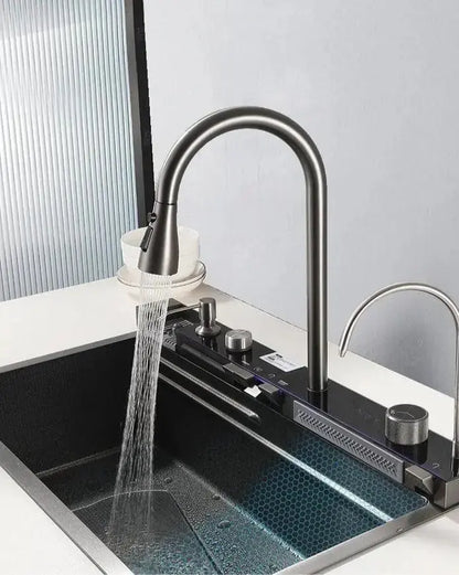 TWEEDEKANS SaniSupreme® Premium HighLine All - in - One Gootsteen - Multifunctioneel met Digitale Display