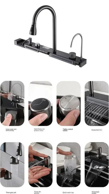 TWEEDEKANS SaniSupreme® Premium HighLine All - in - One Gootsteen - Multifunctioneel met Digitale Display