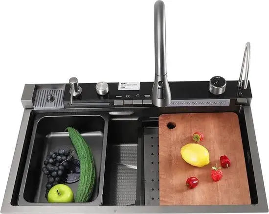 TWEEDEKANS SaniSupreme® Premium HighLine All - in - One Gootsteen - Multifunctioneel met Digitale Display