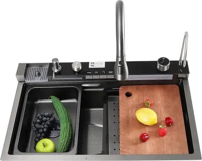 TWEEDEKANS SaniSupreme® Premium HighLine All - in - One Gootsteen - Multifunctioneel met Digitale Display