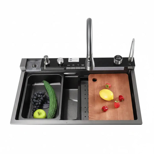 TWEEDEKANS SaniSupreme® Premium HighLine All - in - One Gootsteen - Multifunctioneel met Digitale Display