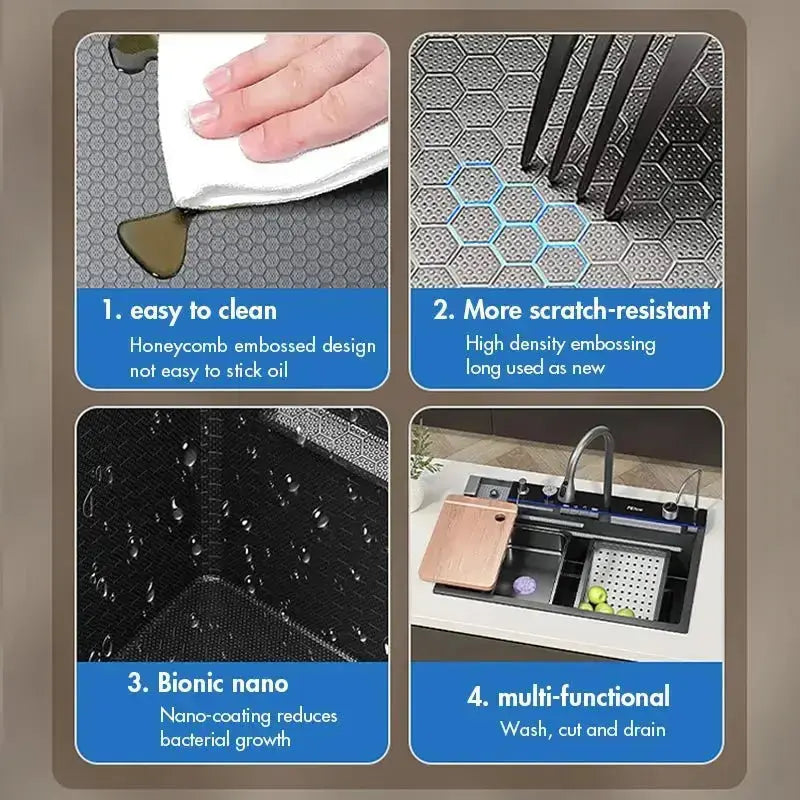 TWEEDEKANS SaniSupreme® Premium HighLine All - in - One Gootsteen - Multifunctioneel met Digitale Display