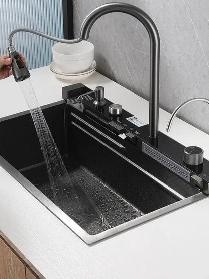 TWEEDEKANS SaniSupreme® Premium HighLine All - in - One Gootsteen - Multifunctioneel met Digitale Display