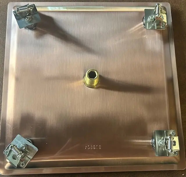 TWEEDEKANS SaniSupreme PremiumLine Inbouw Plafond Regendouche kop vierkant Hoofddouche Geborsteld Koper vierkant 30 cm