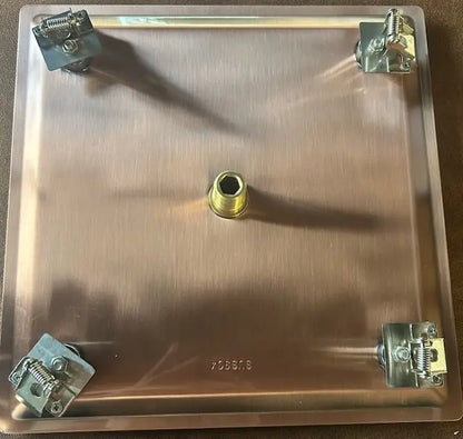 TWEEDEKANS SaniSupreme PremiumLine Inbouw Plafond Regendouche kop vierkant Hoofddouche Geborsteld Koper vierkant 30 cm