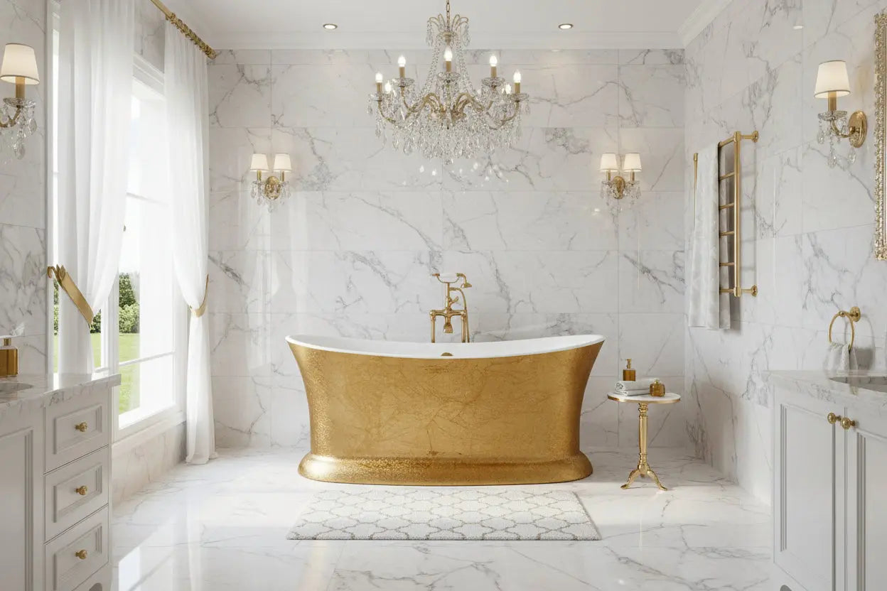 vrijstaand bad Bridge Gold 175 cm Goud SaniSupreme