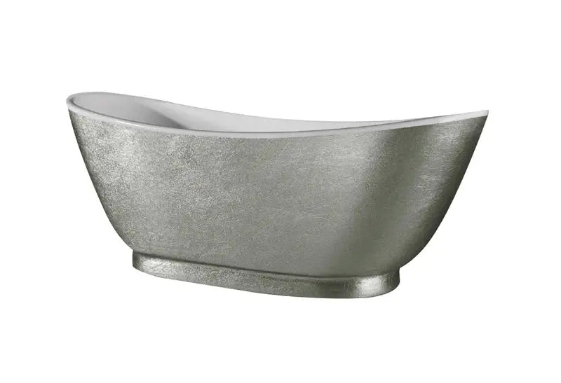 vrijstaand bad Silvercreek 175 cm Zilver Glans wit SaniSupreme